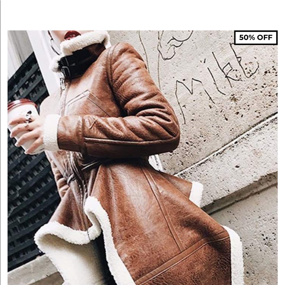 Irregular turtle neck coat - Picture 9 of 15